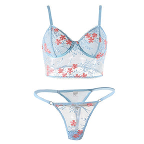 Woman Floral Bra Set